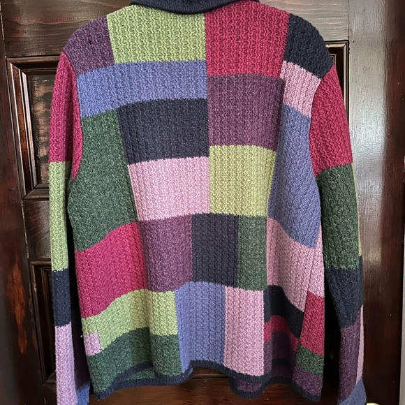 Talbots Multicolor Patchwork Cardigan - Picture 2 of 2